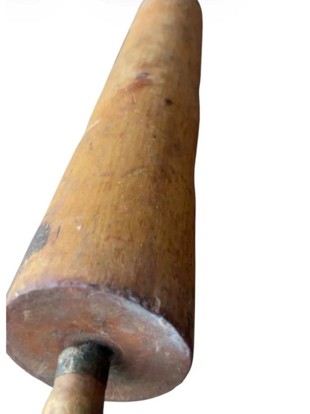 Antique Hardwood Rolling Pin Raised U 30